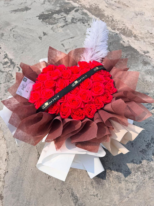 Passion Heart Rose Bouquet